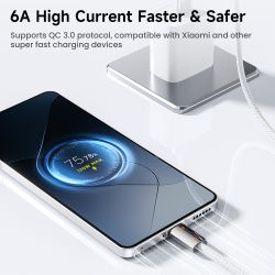 Toocki USB-C-Kabel für Xiaomi Redmi 120W 6A Mi Turbo Charge Schnellladekabel Typ C für Xiaomi 15 14 13 Ultra Pro Redmi K80