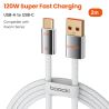 Cáp USB C Toocki cho Xiaomi Redmi 120W 6A, sạc nhanh Mi Turbo Charge, cáp Type C cho Xiaomi 15 14 13 Ultra Pro Redmi K80