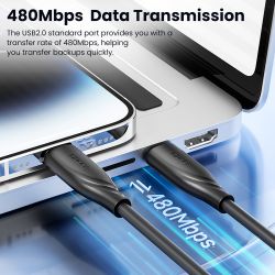 Kabel USB-C Lightning Toocki PD20W do szybkiego ładowania iPhone'a 14, 13, 12 Pro Max i iPada, typ C, do szybkiego ładowania Lig