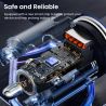 Bộ sạc ô tô Toocki 60W USB C QC4.0 PD3.0 5A Sạc nhanh Type C cho điện thoại iPhone 14 13 Samsung Xiaomi Huawei