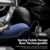 Cáp sạc điện thoại trên ô tô Toocki Spring 100W USB C sang USB Type-C dạng ống lồng, tương thích với Macbook, iPhone 15, Samsung