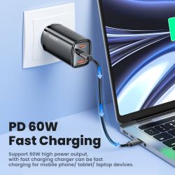 Toocki 5-in-1 OTG-Adapter-Kit: Kompakter USB-C-Adapter, Micro-USB-C-Lightning-Konverter, SIM-/TF-Karten-Aufbewahrungsbox für iPh