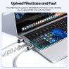 Cáp sạc nhanh Toocki Display 100W USB Type C cho Samsung Xiaomi Realme POCO, cáp sạc nhanh 66W Type C cho Huawei P40 P30 Oneplus