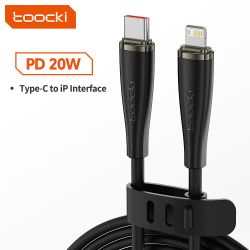 Cáp chuyển đổi USB Type-C sang Lightning bằng silicon Toocki X11 dành cho iPhone 14 13 12 11 Pro Max, sạc nhanh 20W, dây sạc USB