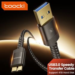 Cáp chuyển đổi dữ liệu Toocki Micro B USB3.0 5Gbps USB A / Type C sang Micro B để đồng bộ hóa dữ liệu cho ổ cứng Macbook, HDD, S