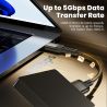 Cáp chuyển đổi dữ liệu Toocki Micro B USB3.0 5Gbps USB A / Type C sang Micro B để đồng bộ hóa dữ liệu cho ổ cứng Macbook, HDD, S