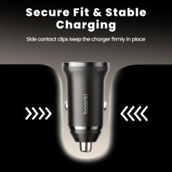 Bộ sạc ô tô Toocki 30W sạc nhanh USB Type C PD QC3.0 dành cho iPhone Samsung Xiaomi Huawei Honor Realme.