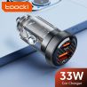 Bộ sạc ô tô Toocki 33W PD 20W sạc nhanh USB C cho điện thoại iPhone 15 14 13 12 11 Samsung S23 S22 Xiaomi Realme POCO