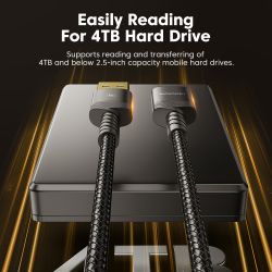 Cáp chuyển đổi dữ liệu Toocki Micro B USB3.0 5Gbps USB A / Type C sang Micro B để đồng bộ hóa dữ liệu cho ổ cứng Macbook, HDD, S