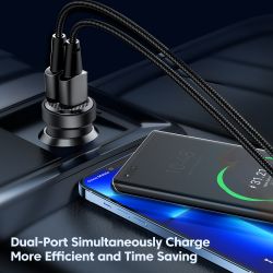 Bộ sạc ô tô Toocki 33W PD 20W sạc nhanh USB C cho điện thoại iPhone 15 14 13 12 11 Samsung S23 S22 Xiaomi Realme POCO