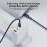 Toocki USB Type C to USB C Cable 100W PD 3.0 Quick Charge 4.0 Fast Charging Type C to Type C Cable for Macbook Samsung Xiaomi
