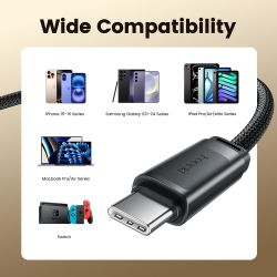 Toocki 240W USB C Cable Magnetic Tangle-free Fast Charging Type C Cable for iPhone 16 15 Pro Max Macbook Samsung S24 S23 Tablet
