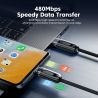 Câble Toocki 66 W 3 en 1 avec affichage numérique, charge rapide 6 A, compatible Micro USB, Type C et Lightning, pour iPhone, Sa