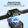 Station de charge Toocki 3 en 1 avec chargeur GaN pour iPhone, Apple Watch et charge rapide USB-C PD 20 W (compatible iPhone 16,