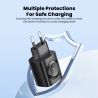 Station de charge Toocki 3 en 1 avec chargeur GaN pour iPhone, Apple Watch et charge rapide USB-C PD 20 W (compatible iPhone 16,