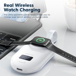 Bộ sạc không dây di động Toocki dành cho Apple Watch 6 SE 5 4 3 2 1 Màn hình 2500mAh Đế sạc nhanh AppleWatch Charger