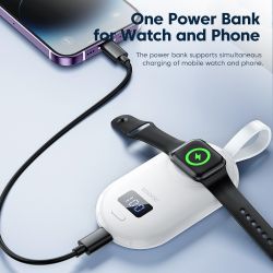 Bộ sạc không dây di động Toocki dành cho Apple Watch 6 SE 5 4 3 2 1 Màn hình 2500mAh Đế sạc nhanh AppleWatch Charger