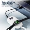 Bộ sạc không dây di động Toocki dành cho Apple Watch 6 SE 5 4 3 2 1 Màn hình 2500mAh Đế sạc nhanh AppleWatch Charger