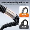 Cáp sạc nhanh Toocki 4 trong 1, cáp USB sang USB C 1.2m 100W 5A, USB C sang Lightning 27W, cáp sạc nhanh USB C cho iPhone Samsun