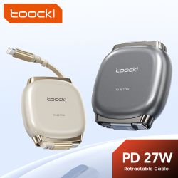Cáp USB C Lightning có thể thu gọn Toocki dành cho iPhone 14 13 11 Pro Max 8 7 PD Sạc nhanh 27W Dây sạc Lightning Dây truyền dữ 