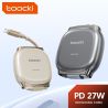 Cáp USB C Lightning có thể thu gọn Toocki dành cho iPhone 14 13 11 Pro Max 8 7 PD Sạc nhanh 27W Dây sạc Lightning Dây truyền dữ 