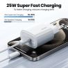 Bộ sạc nhanh Toocki KR Plug 25W USB C SFC PPS PD Type C dành cho iPhone 16 15 14 Pro Max Samsung S25 S24 S23 Ultra và máy tính b