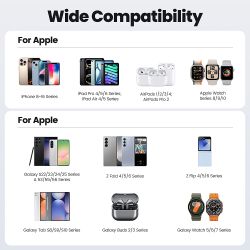 Bộ sạc nhanh Toocki KR Plug 25W USB C SFC PPS PD Type C dành cho iPhone 16 15 14 Pro Max Samsung S25 S24 S23 Ultra và máy tính b
