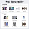 Bộ sạc nhanh Toocki KR Plug 25W USB C SFC PPS PD Type C dành cho iPhone 16 15 14 Pro Max Samsung S25 S24 S23 Ultra và máy tính b