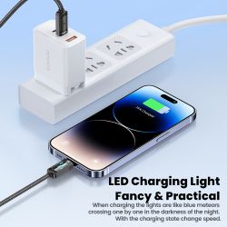 Câble Lightning USB-C Toocki PD 20 W pour iPhone, chargeur rapide, compatible avec iPhone 14, 13, 12 Pro Max, iPad et AirPods