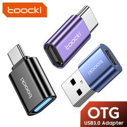 Toocki OTG USB 3.0 auf Typ-C Adapter Micro-USB auf Typ-C Stecker auf USB 2.0 Buchse Konverter für MacBook, Xiaomi, Samsung OTG-A