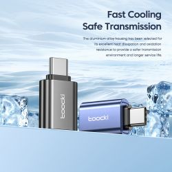 Toocki OTG USB 3.0 auf Typ-C Adapter Micro-USB auf Typ-C Stecker auf USB 2.0 Buchse Konverter für MacBook, Xiaomi, Samsung OTG-A