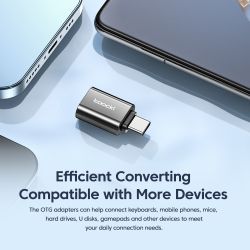 Toocki OTG USB 3.0 auf Typ-C Adapter Micro-USB auf Typ-C Stecker auf USB 2.0 Buchse Konverter für MacBook, Xiaomi, Samsung OTG-A