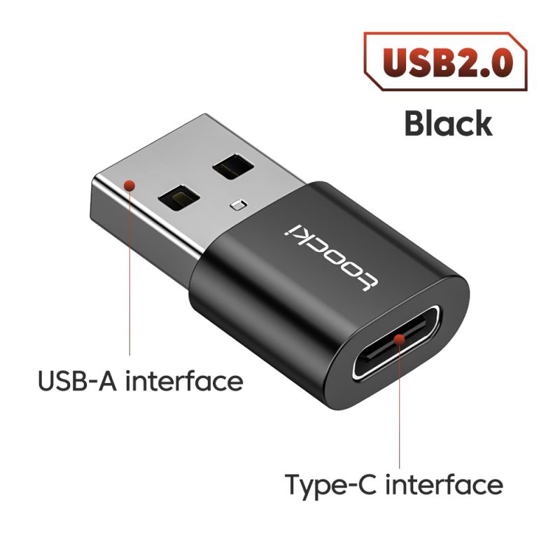 Bộ chuyển đổi OTG Toocki USB 3.0 sang Type C, đầu cắm Micro sang Type C đực sang USB 2.0 cái, tương thích với Macbook, Xiaomi và