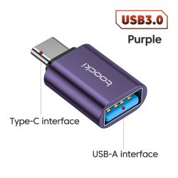Bộ chuyển đổi OTG Toocki USB 3.0 sang Type C, đầu cắm Micro sang Type C đực sang USB 2.0 cái, tương thích với Macbook, Xiaomi và