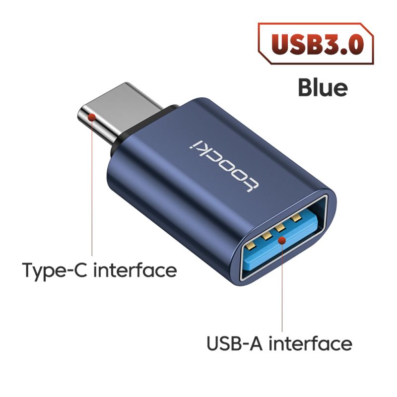 Toocki OTG USB 3.0 auf Typ-C Adapter Micro-USB auf Typ-C Stecker auf USB 2.0 Buchse Konverter für MacBook, Xiaomi, Samsung OTG-A