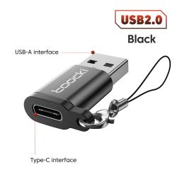 Toocki OTG USB 3.0 auf Typ-C Adapter Micro-USB auf Typ-C Stecker auf USB 2.0 Buchse Konverter für MacBook, Xiaomi, Samsung OTG-A
