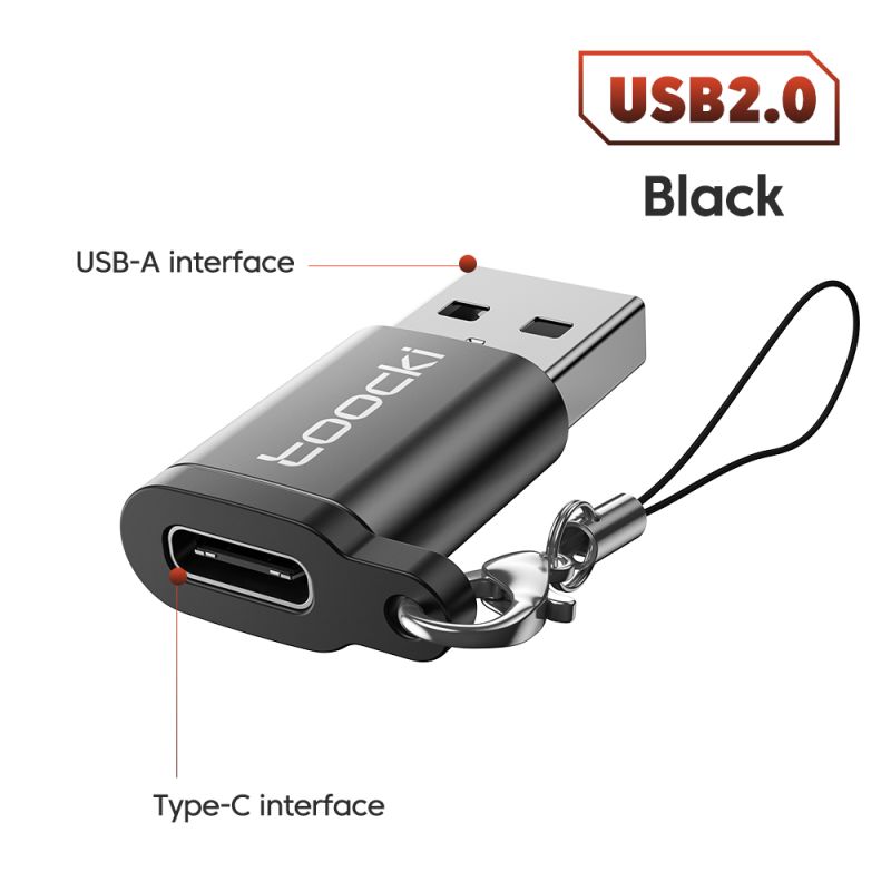 Toocki OTG USB 3.0 auf Typ-C Adapter Micro-USB auf Typ-C Stecker auf USB 2.0 Buchse Konverter für MacBook, Xiaomi, Samsung OTG-A