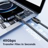 Toocki PD3.1 240W Kabel USB 4.0 Gen3 Thunderbolt 4/3 4-in-1 Schnellladekabel für MacBook, Laptop, iPhone, Samsung, Kamera und Mo