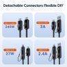 Toocki PD3.1 240W Kabel USB 4.0 Gen3 Thunderbolt 4/3 4-in-1 Schnellladekabel für MacBook, Laptop, iPhone, Samsung, Kamera und Mo