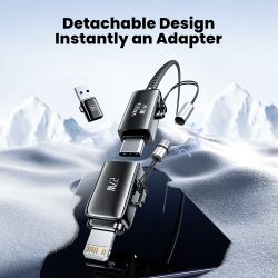 Toocki PD3.1 240W Kabel USB 4.0 Gen3 Thunderbolt 4/3 4-in-1 Schnellladekabel für MacBook, Laptop, iPhone, Samsung, Kamera und Mo