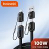 Toocki X96 4 in 1 USB Type C to USB C Lightning Cable Digital Display PD 100W QC4.0 PPS Fast Charging Detachable OTG Adapter