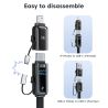 Toocki X96 4 in 1 USB Type C to USB C Lightning Cable Digital Display PD 100W QC4.0 PPS Fast Charging Detachable OTG Adapter