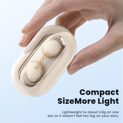 Tai nghe không dây Bluetooth 5.3 Toocki EJ12, tai nghe khử tiếng ồn ENC, âm thanh stereo AAC & SBC, tai nghe mini điều khiển cảm