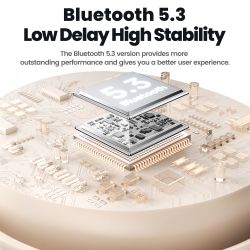Tai nghe không dây Bluetooth 5.3 Toocki EJ12, tai nghe khử tiếng ồn ENC, âm thanh stereo AAC & SBC, tai nghe mini điều khiển cảm