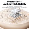 Tai nghe không dây Bluetooth 5.3 Toocki EJ12, tai nghe khử tiếng ồn ENC, âm thanh stereo AAC & SBC, tai nghe mini điều khiển cảm