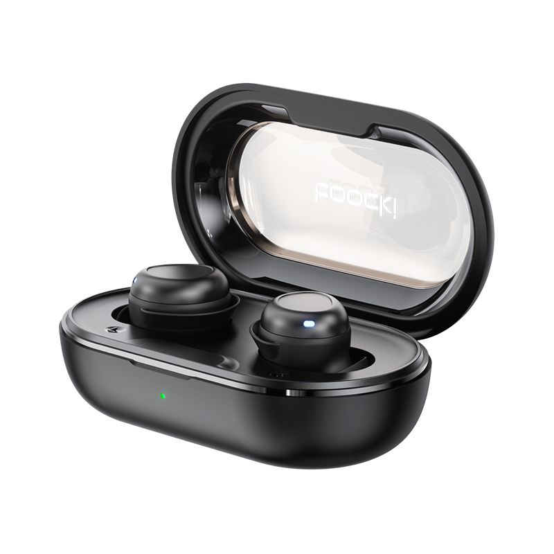 Tai nghe không dây Bluetooth 5.3 Toocki EJ12, tai nghe khử tiếng ồn ENC, âm thanh stereo AAC & SBC, tai nghe mini điều khiển cảm
