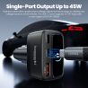 Bộ sạc ô tô Toocki C46 màn hình TFT kỹ thuật số PPS 45W PD 30W sạc nhanh USB cho điện thoại iPhone 17 16 iPad Samsung S25 S24