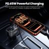 Bộ sạc ô tô Toocki C46 màn hình TFT kỹ thuật số PPS 45W PD 30W sạc nhanh USB cho điện thoại iPhone 17 16 iPad Samsung S25 S24