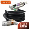 สายชาร์จ Toocki 4 in 1 240W USB Type C to USB C Lightning ยาว 2 เมตร พร้อมไฟ RGB รองรับการชาร์จเร็ว PD3.1 สำหรับ Macbook iPhone 