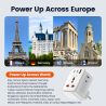 Toocki Universal-Reiseadapter, 20 W GaN-Steckdosenleiste, 1 AC-Anschluss, 1 USB-Anschluss, 2 Typ-C-Schnellladegeräte für iPhone 